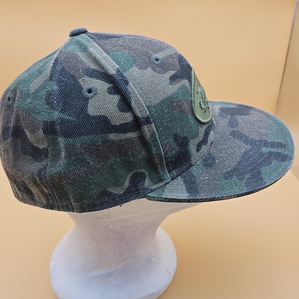 New York Jets Hat Cap Reebok Fitted Size 7 1/2 Camo Green NFL Football - Picture 6 of 8